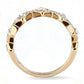 MATK3237 - IP Rose Gold(Ion Plating) Stainless Steel Ring with Top Grade Crystal  in Clear