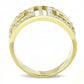 MATK3238 - IP Gold(Ion Plating) Stainless Steel Ring with AAA Grade CZ  in Clear