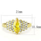 MATK3239 - IP Gold(Ion Plating) Stainless Steel Ring with AAA Grade CZ  in Topaz