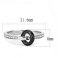 MATK3241 - High polished (no plating) Stainless Steel Ring with Top Grade Crystal  in Clear