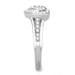 MATK3249 - High polished (no plating) Stainless Steel Ring with Top Grade Crystal  in Clear