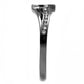 MATK3260 - IP Light Black  (IP Gun) Stainless Steel Ring with Top Grade Crystal  in Sea Blue