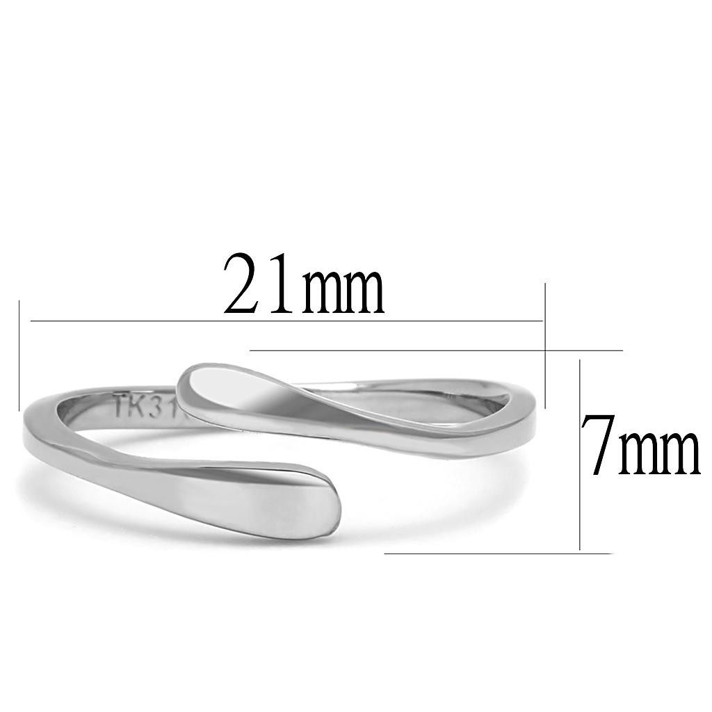 MATK3261 - High polished (no plating) Stainless Steel Ring with No Stone