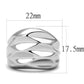 MATK3262 - High polished (no plating) Stainless Steel Ring with No Stone