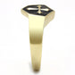 MATK3268 - IP Gold(Ion Plating) Stainless Steel Ring with Epoxy  in Jet