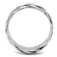 MATK3280 - High polished (no plating) Stainless Steel Ring with Epoxy  in Jet
