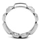 MATK3281 - High polished (no plating) Stainless Steel Ring with Top Grade Crystal  in Clear