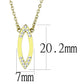 MATK3285 - IP Gold(Ion Plating) Stainless Steel Necklace with Top Grade Crystal  in Clear