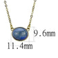 MATK3287 - IP Gold(Ion Plating) Stainless Steel Necklace with Precious Stone Lapis in Montana