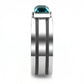 MATK3291 - High polished (no plating) Stainless Steel Ring with Top Grade Crystal  in Blue Zircon
