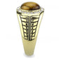 MATK3293 - IP Gold(Ion Plating) Stainless Steel Ring with Synthetic Tiger Eye in Topaz