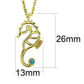 MATK3296 - IP Gold(Ion Plating) Stainless Steel Necklace with Top Grade Crystal  in Blue Zircon