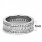 MATK3435 - High polished (no plating) Stainless Steel Ring with AAA Grade CZ  in Clear