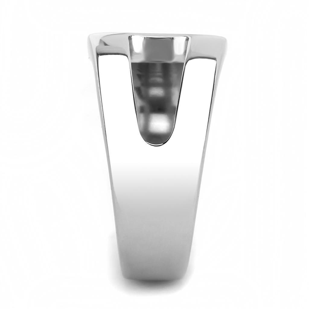 MATK3438 - High polished (no plating) Stainless Steel Ring with No Stone