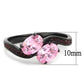 MATK3444 - IP Black(Ion Plating) Stainless Steel Ring with AAA Grade CZ  in Rose