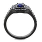 MATK3449 - IP Black(Ion Plating) Stainless Steel Ring with Synthetic Synthetic Glass in Montana