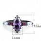 MATK3456 - IP Black(Ion Plating) Stainless Steel Ring with AAA Grade CZ  in Amethyst