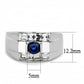 MATK3463 - High polished (no plating) Stainless Steel Ring with Synthetic Synthetic Glass in Montana
