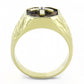 MATK3464 - IP Gold(Ion Plating) Stainless Steel Ring with Top Grade Crystal  in Clear