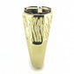 MATK3464 - IP Gold(Ion Plating) Stainless Steel Ring with Top Grade Crystal  in Clear