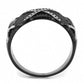 MATK3468 - IP Black(Ion Plating) Stainless Steel Ring with No Stone