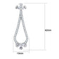 MATK3473 - High polished (no plating) Stainless Steel Earrings with AAA Grade CZ  in Clear