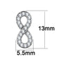 MATK3475 - High polished (no plating) Stainless Steel Earrings with AAA Grade CZ  in Clear