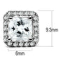 MATK3477 - High polished (no plating) Stainless Steel Earrings with AAA Grade CZ  in Clear