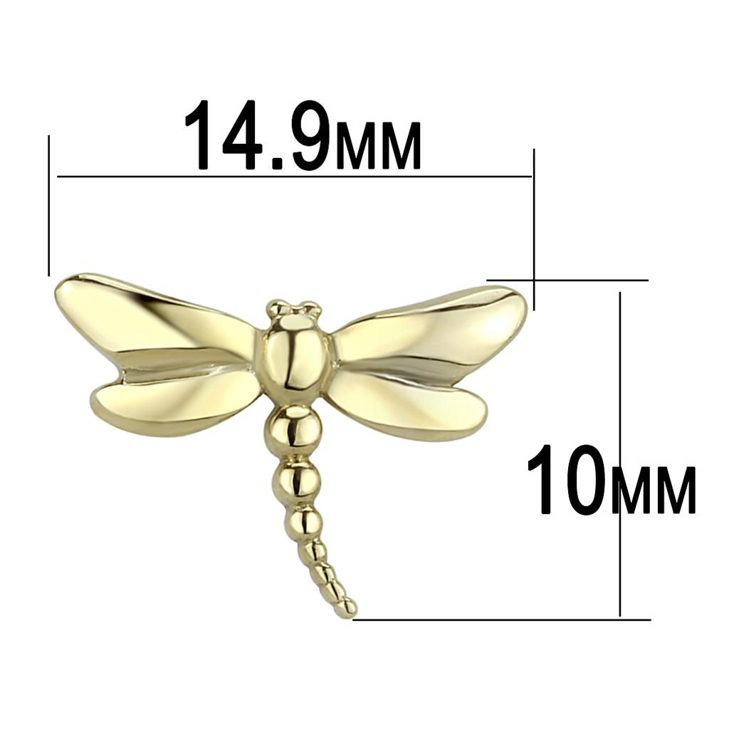 MATK3491 - IP Gold(Ion Plating) Stainless Steel Earrings with No Stone