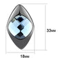 MATK3494 - IP Light Black  (IP Gun) Stainless Steel Earrings with Synthetic Synthetic Glass in Light Sapphire