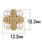 MATK3495 - IP Rose Gold(Ion Plating) Stainless Steel Earrings with Synthetic Pearl in Light Rose