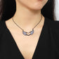 MATK3496 - IP Black(Ion Plating) Stainless Steel Necklace with Top Grade Crystal  in Clear