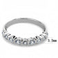MATK3497 - High polished (no plating) Stainless Steel Ring with Top Grade Crystal  in Clear