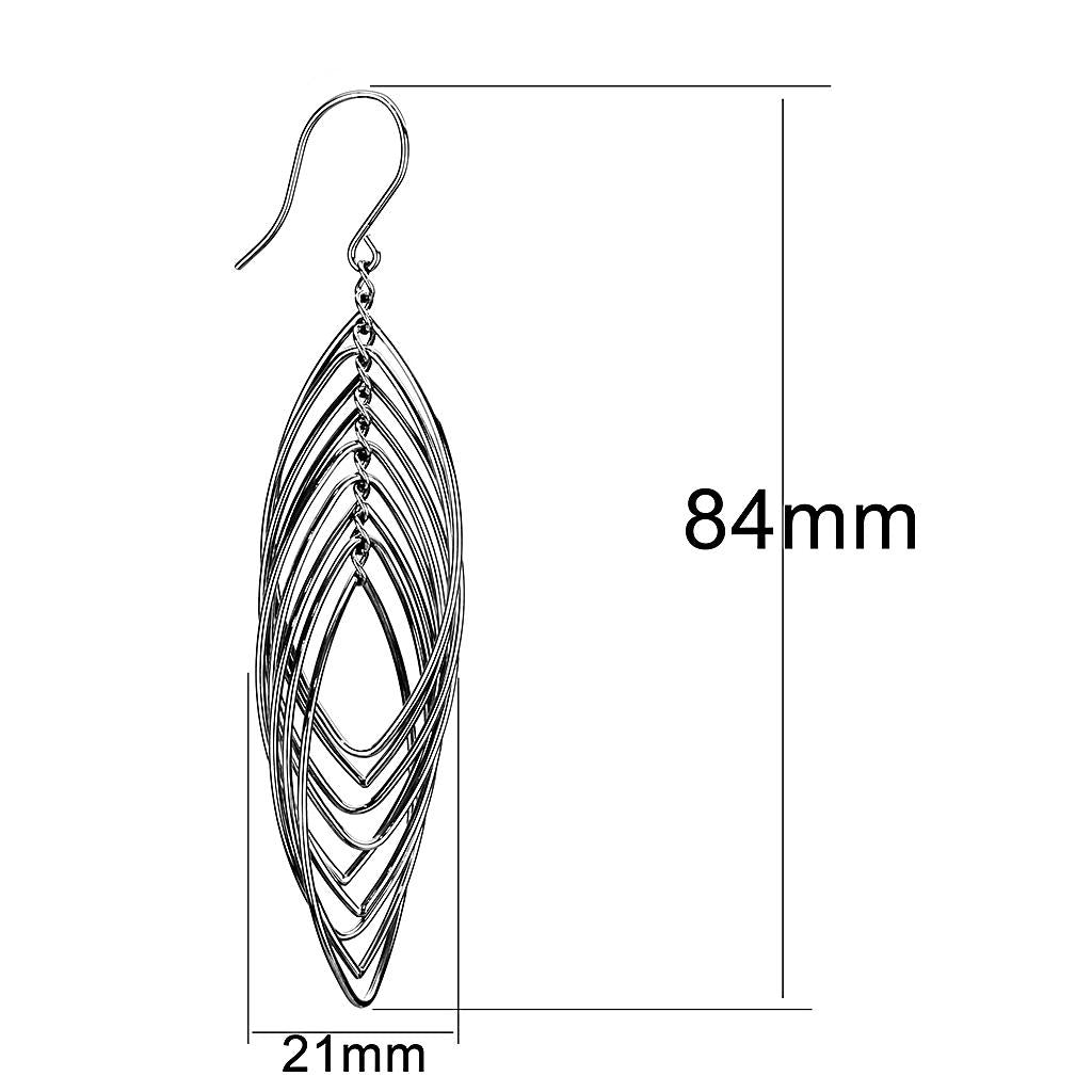 MATK3500 - High polished (no plating) Stainless Steel Earrings with No Stone