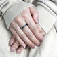 MATK3502 - Two-Tone IP Black (Ion Plating) Stainless Steel Ring with No Stone