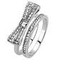 MATK3506 - High polished (no plating) Stainless Steel Ring with Top Grade Crystal  in Clear