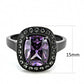 MATK3512 - IP Black(Ion Plating) Stainless Steel Ring with AAA Grade CZ  in Amethyst