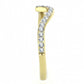 MATK3527 - IP Gold(Ion Plating) Stainless Steel Ring with Top Grade Crystal  in Clear