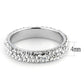 MATK3533 - High polished (no plating) Stainless Steel Ring with Top Grade Crystal  in Clear