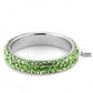 MATK3537 - High polished (no plating) Stainless Steel Ring with Top Grade Crystal  in Peridot