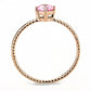MATK3558 - IP Rose Gold(Ion Plating) Stainless Steel Ring with AAA Grade CZ  in Rose