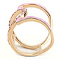 MATK3561 - IP Rose Gold(Ion Plating) Stainless Steel Ring with Top Grade Crystal  in Light Rose