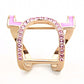 MATK3561 - IP Rose Gold(Ion Plating) Stainless Steel Ring with Top Grade Crystal  in Light Rose