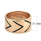 MATK3563 - IP Rose Gold(Ion Plating) Stainless Steel Ring with Epoxy  in Jet