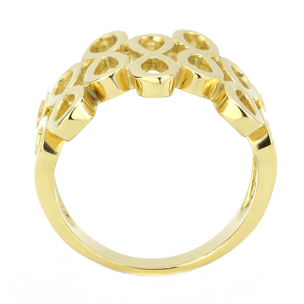 MATK3569 - IP Gold(Ion Plating) Stainless Steel Ring with No Stone