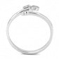 MATK3570 - No Plating Stainless Steel Ring with AAA Grade CZ  in Clear