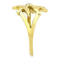 MATK3573 - IP Gold(Ion Plating) Stainless Steel Ring with AAA Grade CZ  in Clear