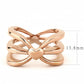 MATK3575 - IP Rose Gold(Ion Plating) Stainless Steel Ring with No Stone