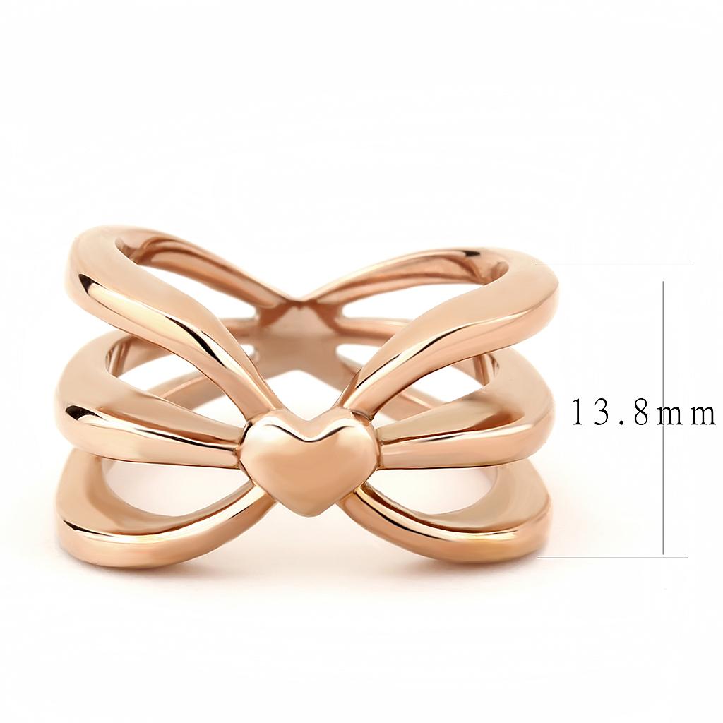 MATK3575 - IP Rose Gold(Ion Plating) Stainless Steel Ring with No Stone