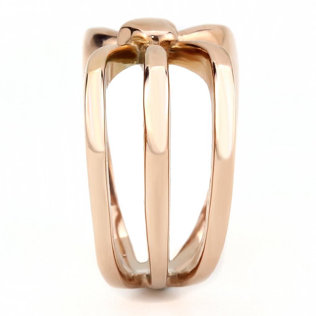 MATK3575 - IP Rose Gold(Ion Plating) Stainless Steel Ring with No Stone